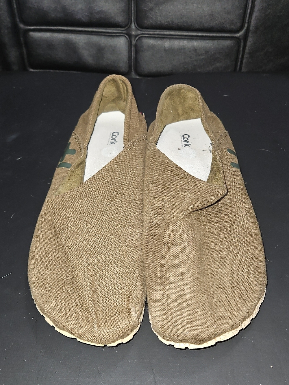 OTZ Espadrille Linen Brown Canvas Minimalist Slip On Shoes Size 42 (US Mens 9)